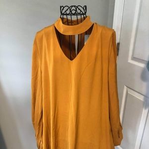 Mustard gold short dress